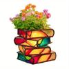 1Pc Stacked Books Resin Crafts Desktop Ornaments for Outdoor Patio Garden Home Living Room Office Decoration