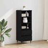 Highboard in Black Oak Look 40 x 36 x 110 cm Particleboard
