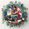 Vintage Retro Race Car Metal Wall Art, Garage Decor, Gift for Men