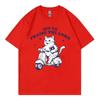Off To Praise The Lord Christian T Shirt Funny Cat On Scooter With Bible Meme Tshirts Unisex Unisex Casual Fashion Loose Tshirt