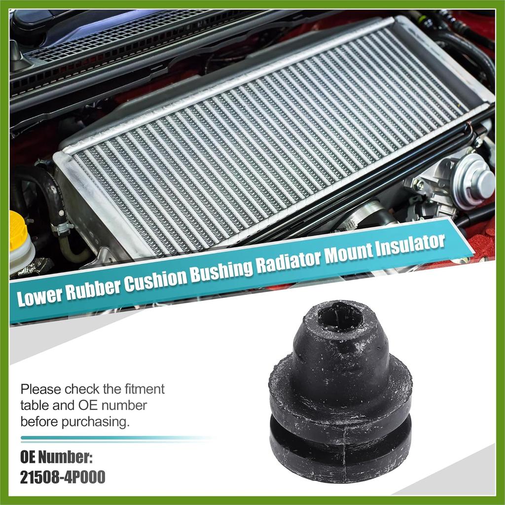 2pcs Lower Rubber Cushion Bushing Radiator Mount Insulator for Nissan Frontier 1998-2015 for Nissan Pathfinder 96-06 for Nissan 350Z 2003-2009