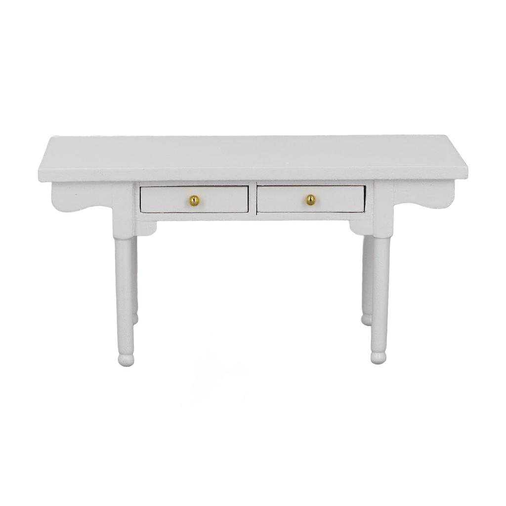 1: 12   Desk Wooden Modern  Ature Table   Writing Desk Toy Furniture Decoration