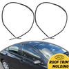 For Car Roof Repair Black Roof Drip Molding Car Roof Trim Molding Car Cover Left Right Pair Stable Performance