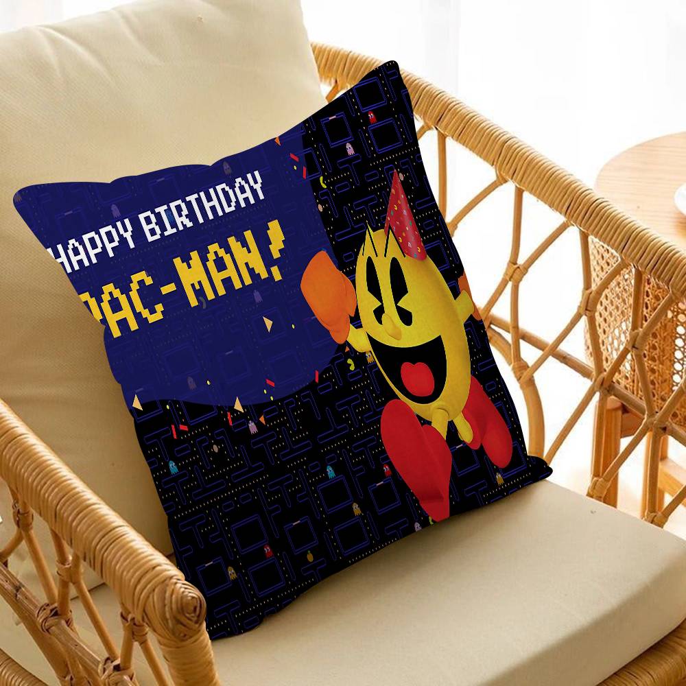 Cute P-PAC MANS Birthday Maple Design Cushion Cover Happy Autumn Harvest decor Holiday Decorati Pillow Cover