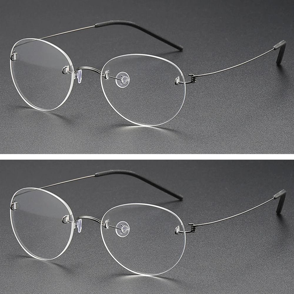 Runde Brillen für Damen Vintage Blaulichtfilterbrille Herren Ultraleicht Schraubenlos Computerbrille Luxus Koreanischer Stil