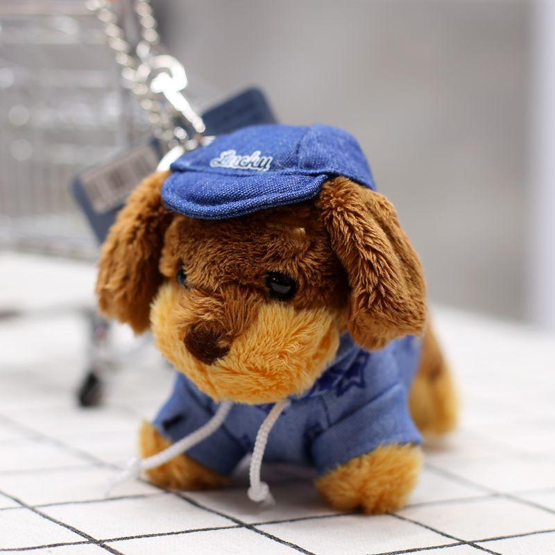 Pabes Sausage Dog Plush Doll Keychain Bag Pendant Niche Dachshund Dog Doll Coin Wallet Accessories