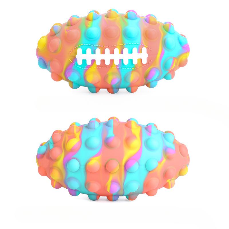 3D Football Pinch Ball Silicone Decompression Toy for Kids Stress Relief Vent Squeeze Ball Fun Gift