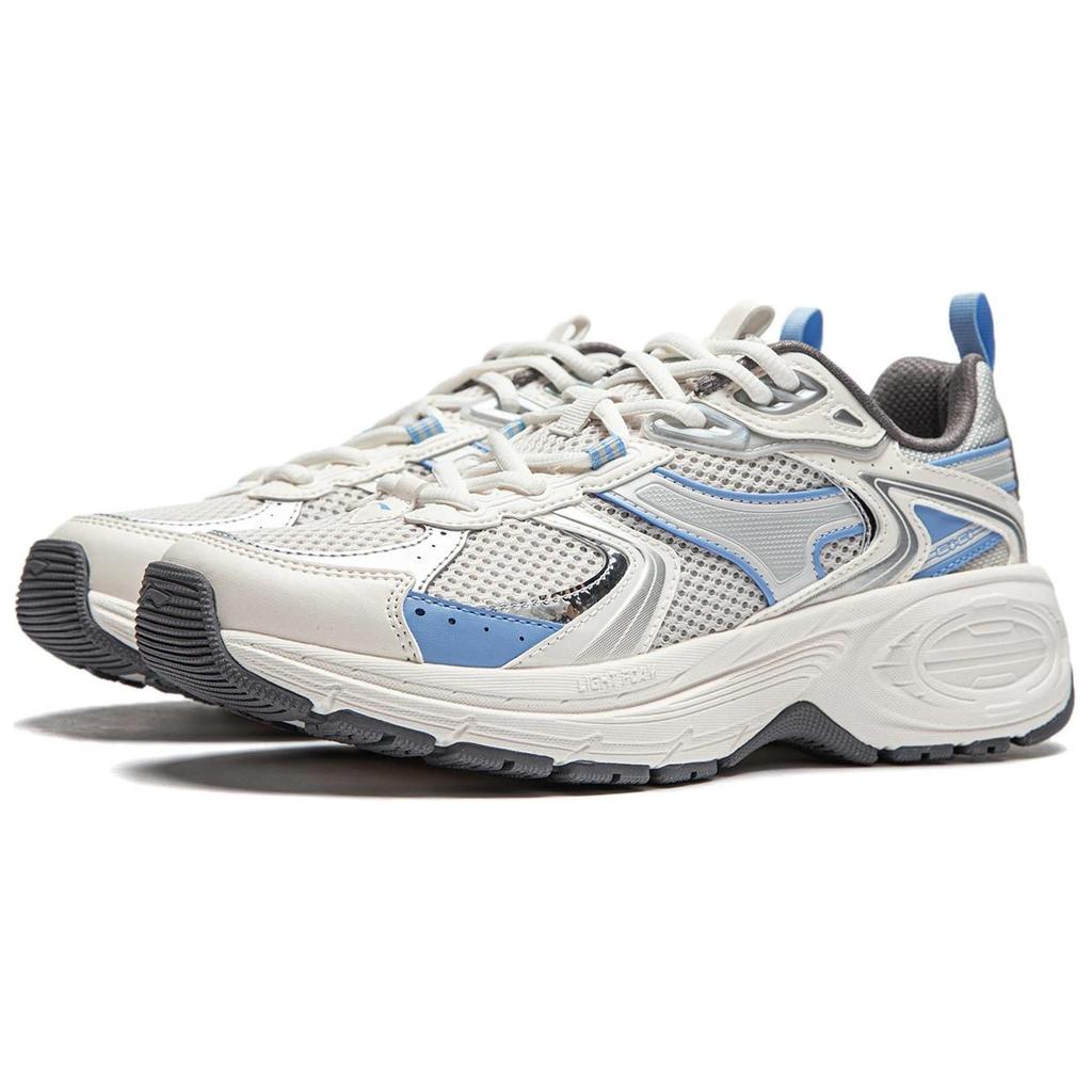 Li Ning 92 Cici Comfortable Versatile Classic Slip Resistant Durable Rebound Low Top Lifestyle Casual Shoes Women Sneaker White Silver Blue AGCU034-12