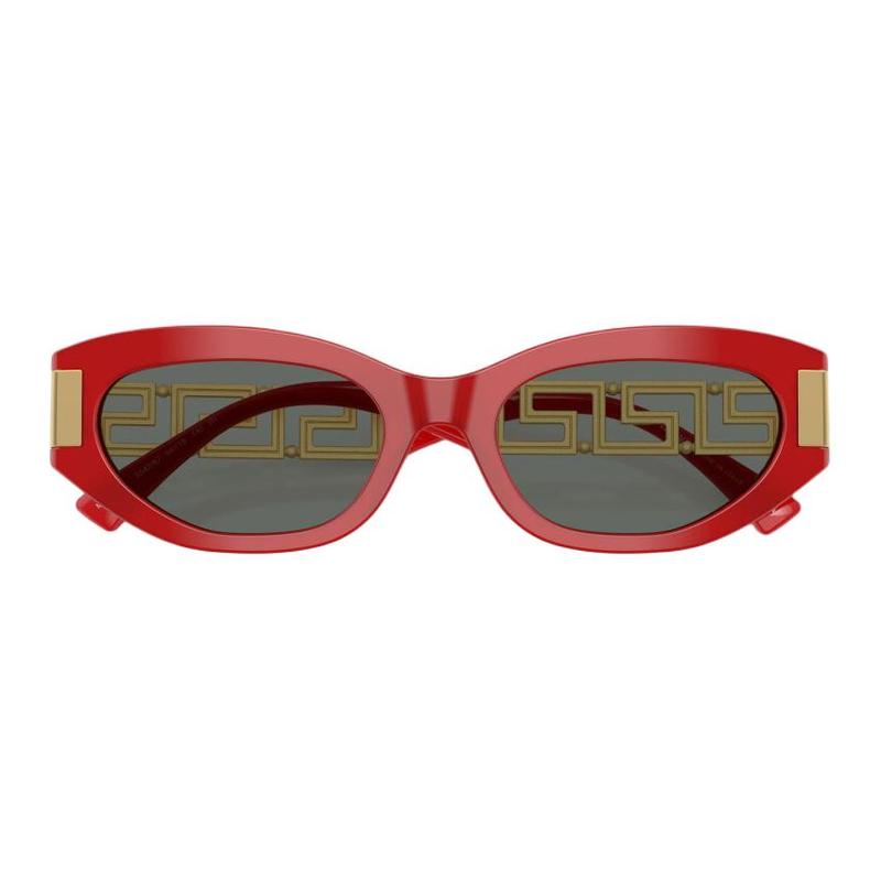 Versace Exquisite Personalized Temple Design Acetate Cat Eye Sunglasses Women's Red 37991433 VE 4501 554287-Red 54/19/145 - H.33