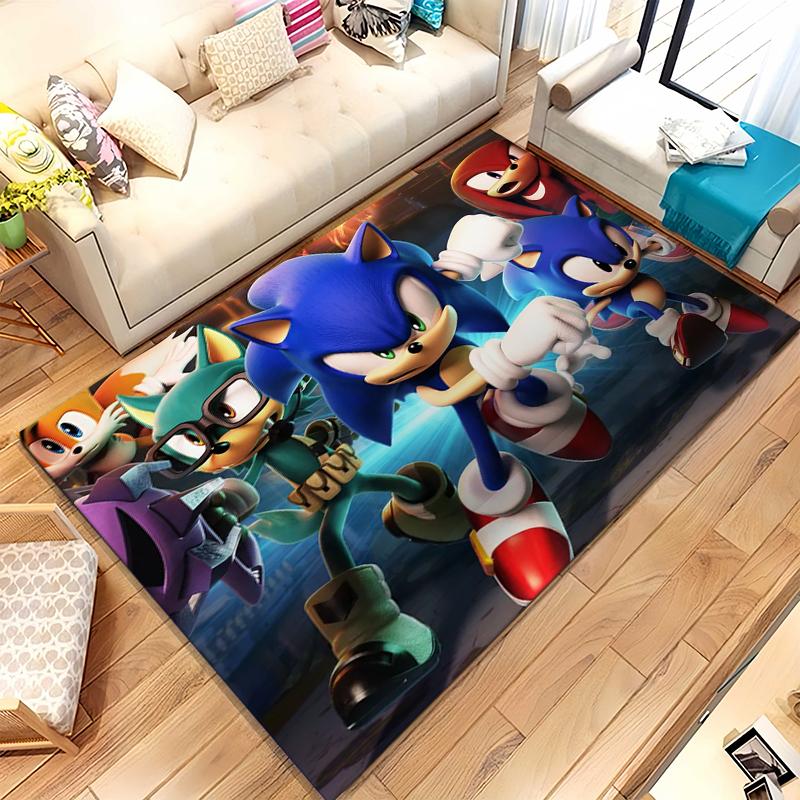 Retro S-Sonic Cartoon Games Living Room Non-Slip Area Rug Soft Carpet for Bedroom Kids Playroom Sofa,Home Decor Doormat Gift