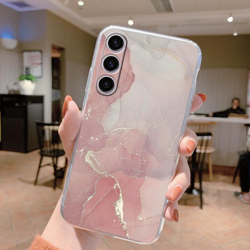 For Samsung Galaxy S24 Case S24 Plus S 24 Ultra Phone Cover Marble Clear Coque Soft TPU Fundas For Samsung S25 FE S25+ Shell