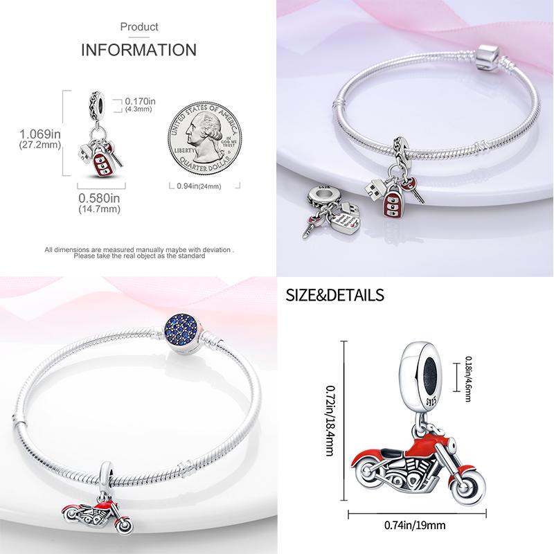 Brand New Copper Metal Off-Road Vehicle Sports Car Electric Bike Car Series Charm Bead Components Bead Components Compatible With Pan Authentic