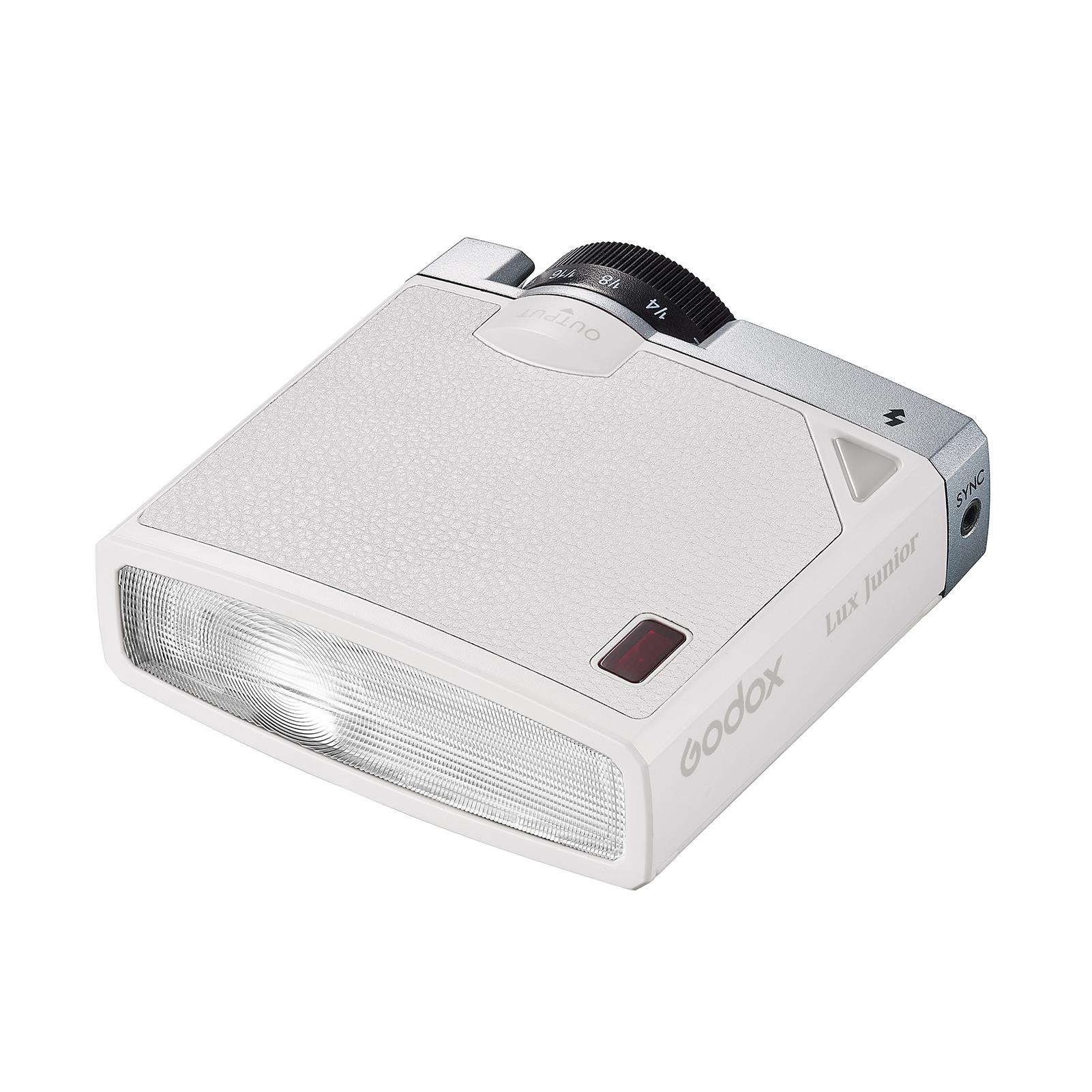 

Вспышка для камеры Godox Lux Junior Retro GN12, 6000K, цветовая температура, автоматический и ручной режимы, вспышка 1/1–1/64 белый