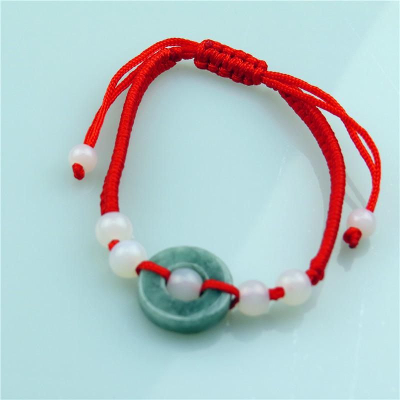 Men's & Women's Hand-Woven Red Jade String Bracelet - Popular Benmingnian Knot Jewelry