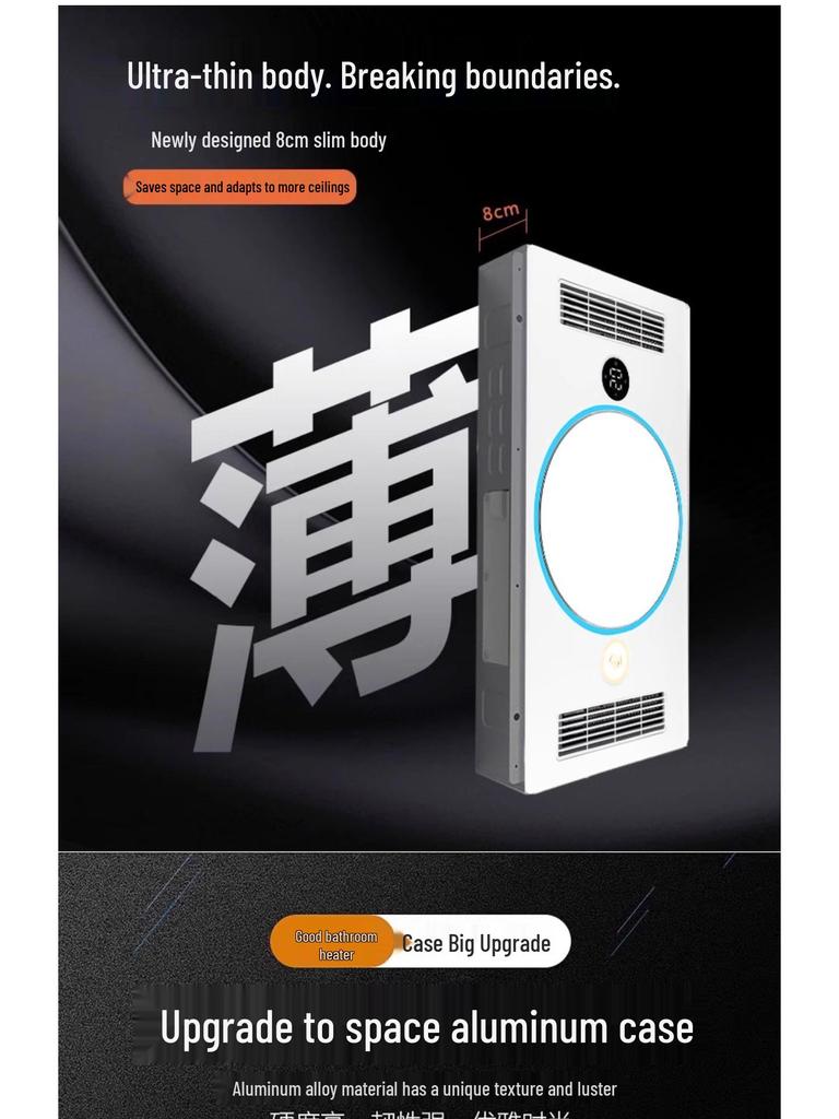 Shenhua 5-in-1 Bathroom Fan: Light, Heat, Ventilate & Warm Air Blower