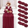 Bali Bohemian Crinkled Gauze Table Runner – Semi-transparent Twist, Festival Wedding Style.