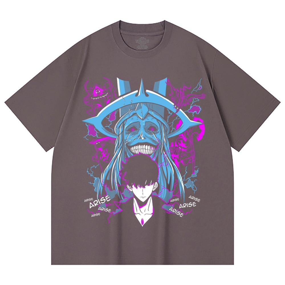 230 Gsm 100% Cotton Solo Leveling V21 Print Unisex Heavy Cotton T Shirt