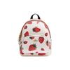 New Court Coated Canvas With Pebbled Leather Backpack Mini Women's White/Red CH328-IMCAH