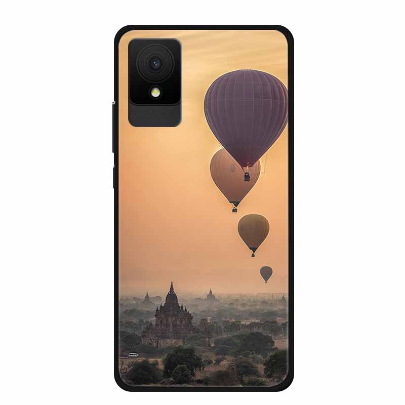For TCL 501 Case Original Soft Silicone TPU Phone Cases Back Cover For TCL501 Scenery Shockproof Marble Painted Bumper Cute Etui
