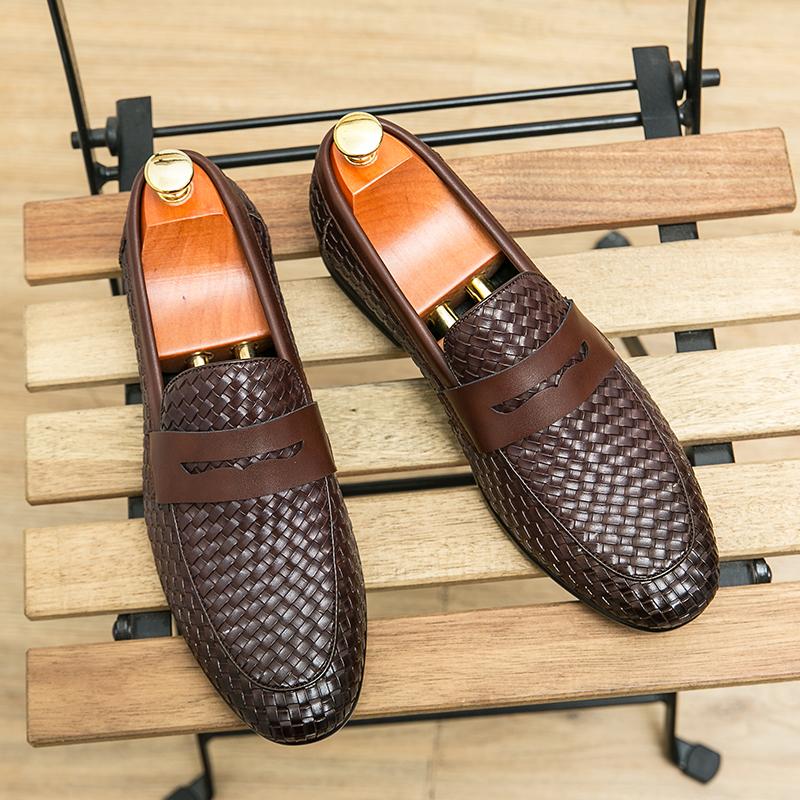 Fashion Fashionable Design Men's Loafers Classic British Comfortable Flat Bottomed Style Versatile Style Male Office Wedding Shoes