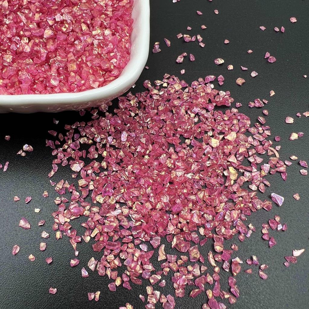 Relleno de Fragmentos de Vidrio Flash AB Brillante en Vivo para Marco de Fotos DIY y Decoración de Uñas