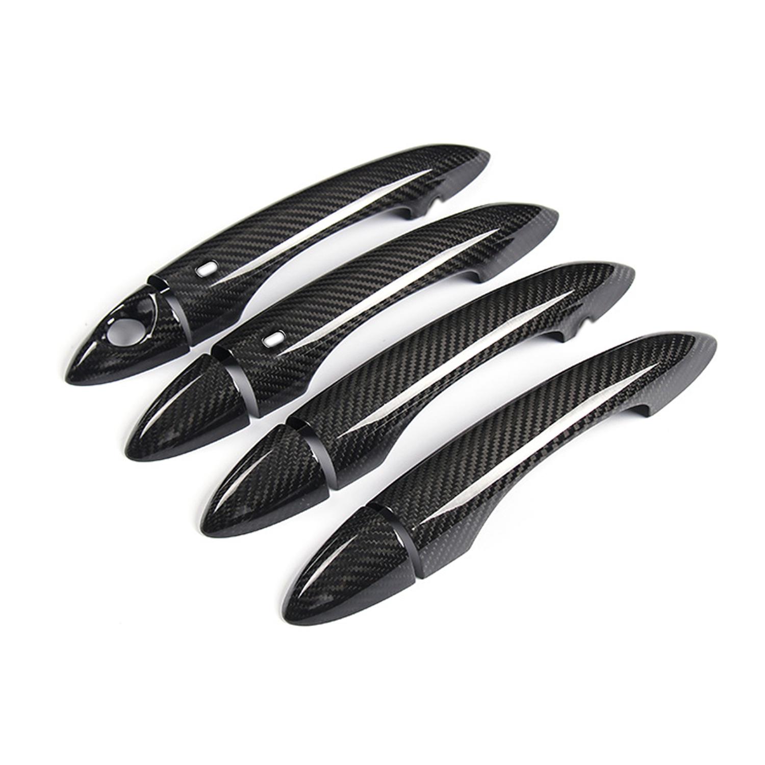 

Exterior Door Handle Grab Cover Trim with Smart Key Hole for Alfa Romeo Giulia 2017-2019 Carbon Fiber Exterior Car Accessories