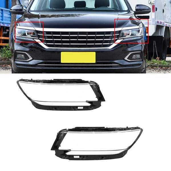 Transparent PC Headlight Cover for 2019-2020 Volkswagen Passat Low Trim Front