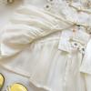 Summer Girls New Chinese Floral Sleeveless Shirt And Shorts Set Princess Casual Two Piece Outfit For Kids