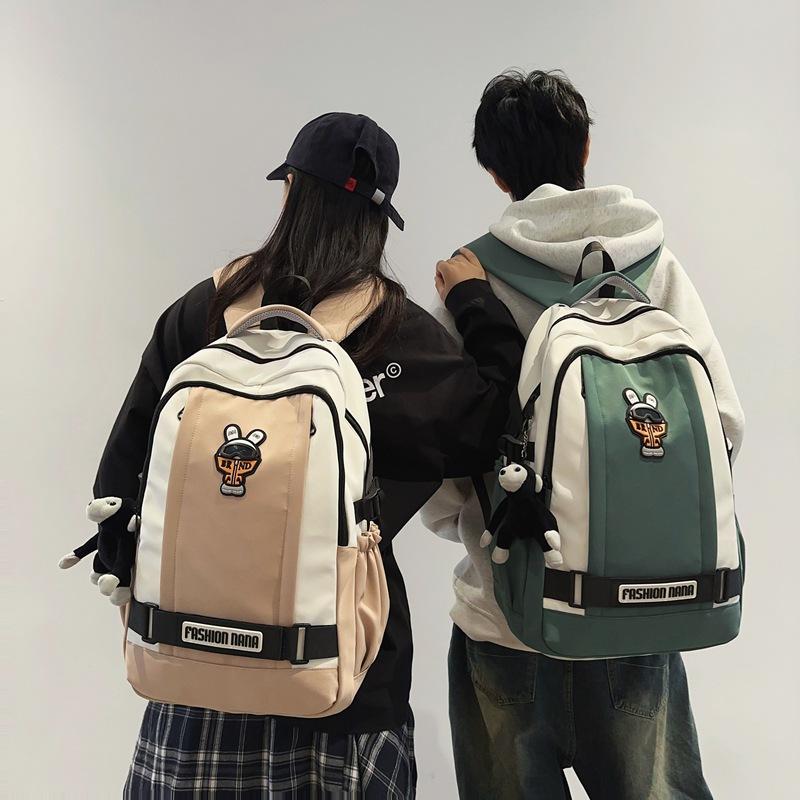 Fashion new fashion bag trendy cool cartoon couple casual backpack street versatile college student schoolbag