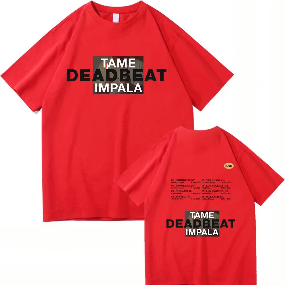 Tame Impala Deadbeat 2025 New Album Tshirt Deadbeat Tour UnisexUnisex Clothing Harajuku High Quality Clothes Cotton Tshirts