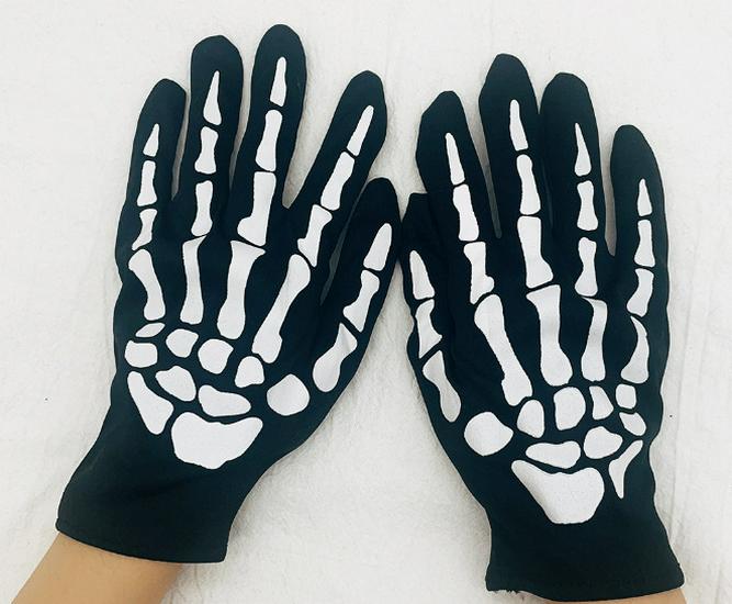 Halloween Bloodstained Skeleton Socks & Gloves Costume Props