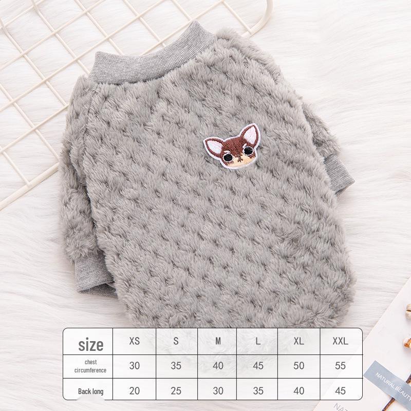 

Clearance: Autumn & Winter Lamb Wool Hoodie for Small Dogs & Cats – Plush, Warm, and Cozy S сірий колір