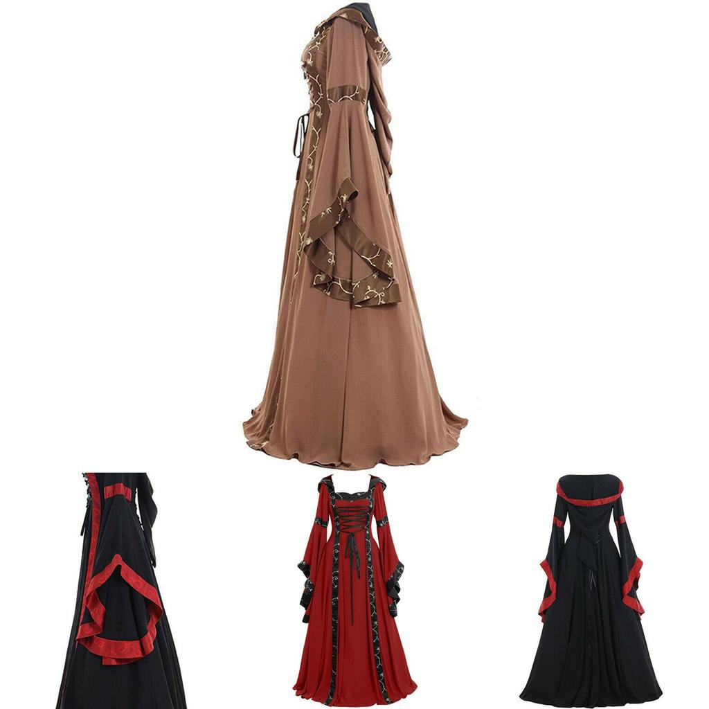 Vintage Gothic Renaissance Women's Halloween Costume Dress For Cosplay And Parties