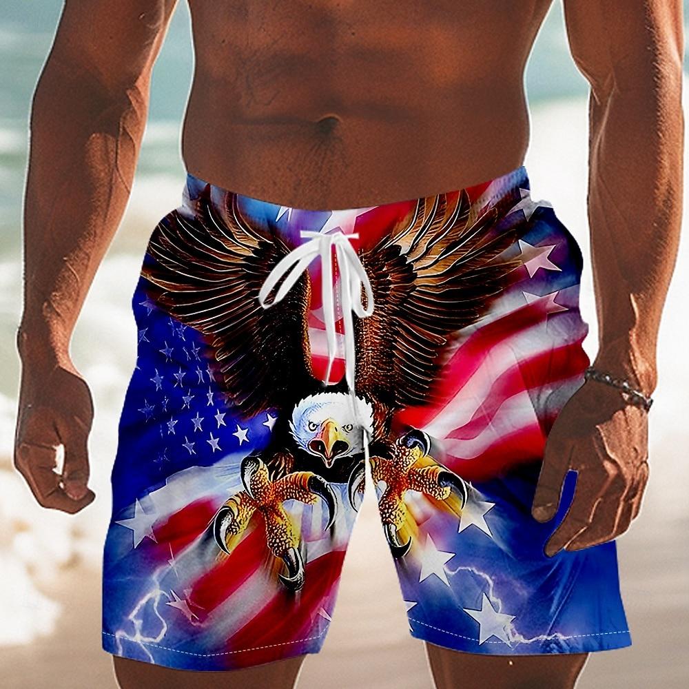 Bañador de Hombre con Bandera de EE. UU. Águila Patriótico