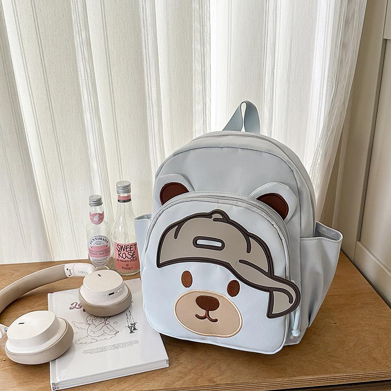 High-value cute cartoon bear backpack, kindergarten children's grade 3-5 students lightweight backpack