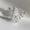 925 Sterling Silver Rings for Women Couple Minimalist Handmade Simple Firework Ring Fine Jewelry Gift Prevent Allergy