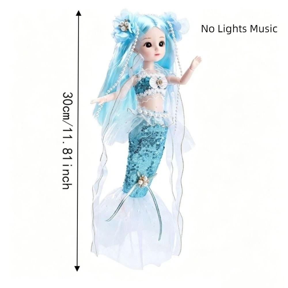 Sequined Mermaid Princess Toy Multi Joints Movable Mermaid Interactive Toys Mermaid Doll Kids Toy