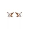 925 Sterling Silver Sparkling Zircon Mini Butterfly Earrings for Women Fashion Temperament Versatile Jewelry Accessories