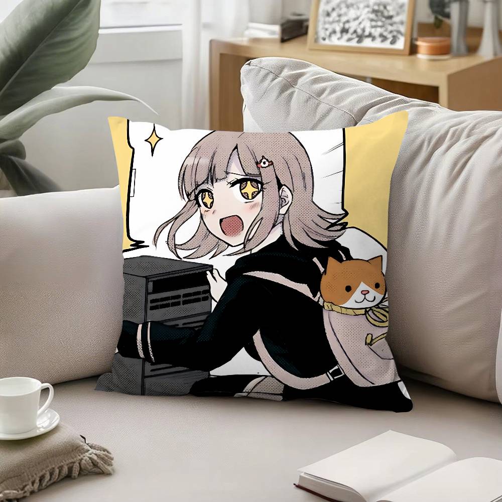 Anime D-Chiaki Nanami Throw Pillow Covers Pattern Cushion Cover Suitable For Sofa Bedroom Car Pillow Cover