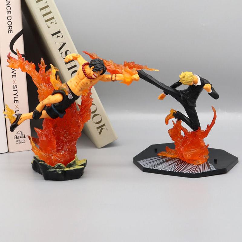 One Piece Luffy Roronoa Zoro Sabo Figure Toys Portgas D Ace Vinsmoke Sanji PVC Figurine Action Collection Anime Model Dolls Gift