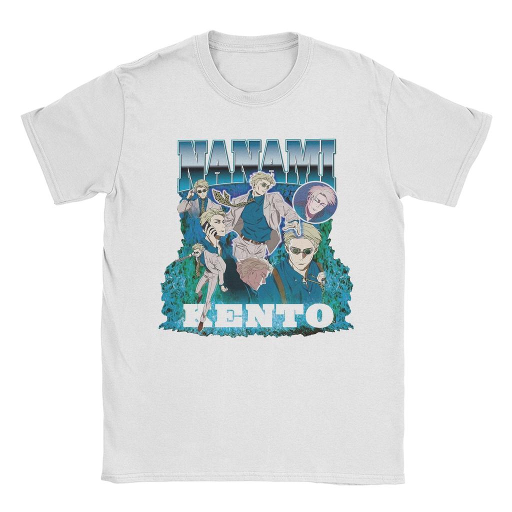 Vintage Nanami Kento JJK Anime Trička Pánská Kulatý výstřih 100% Bavlna Tričko Krátký rukáv Tričko Nápad na dárek Oblečení