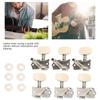 Big Square Head Guitar Machine Heads Silver Folk Instrument Tuning Pegs  For Acoustic Guitar