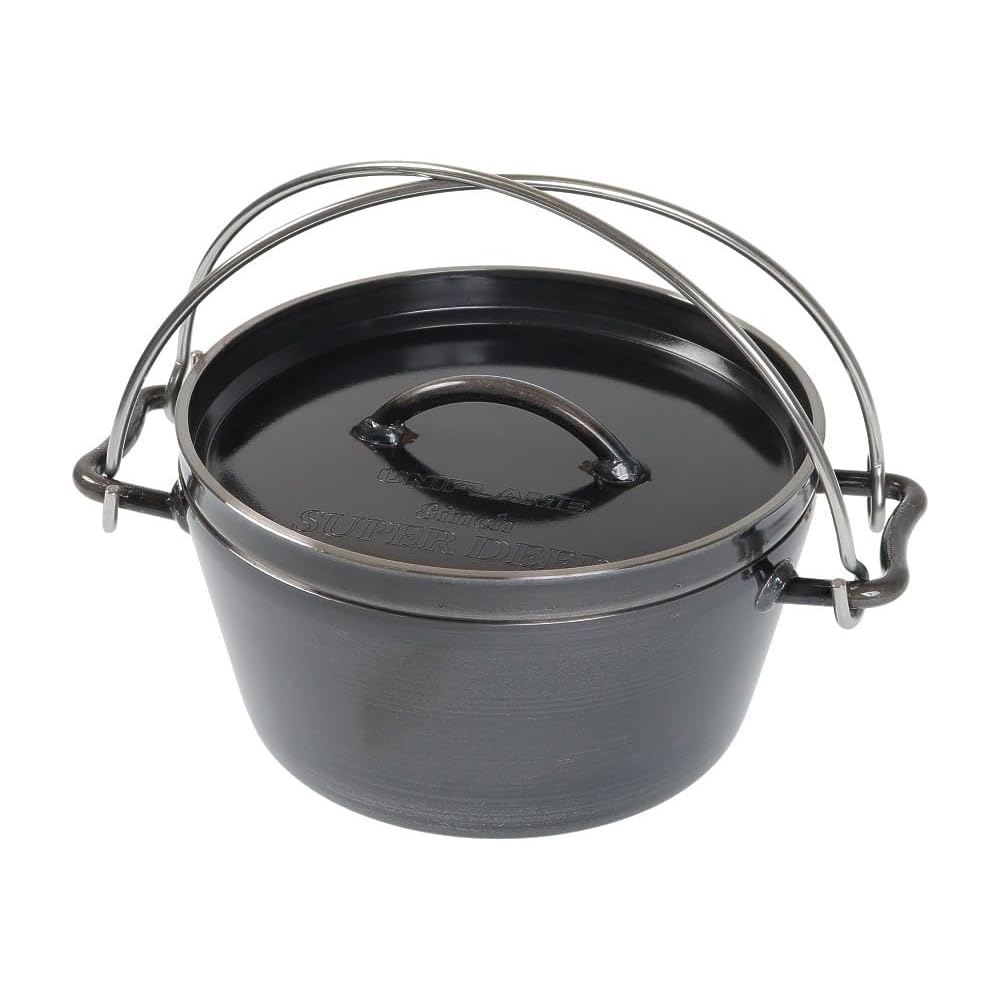 UF 8-Inch Dutch Oven Cast Iron Cooking Pot with Lid and Handle