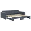 Vidaxl Sofa Rozsuwana, Ciemnoszara, 90X200 Cm, Aksamit