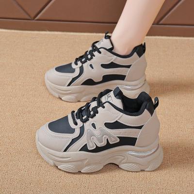 Plateau Dad Schuhe Damen Herbst und Winter neu kleine vielseitige lässige Sportschuhe Mode Damenschuhe