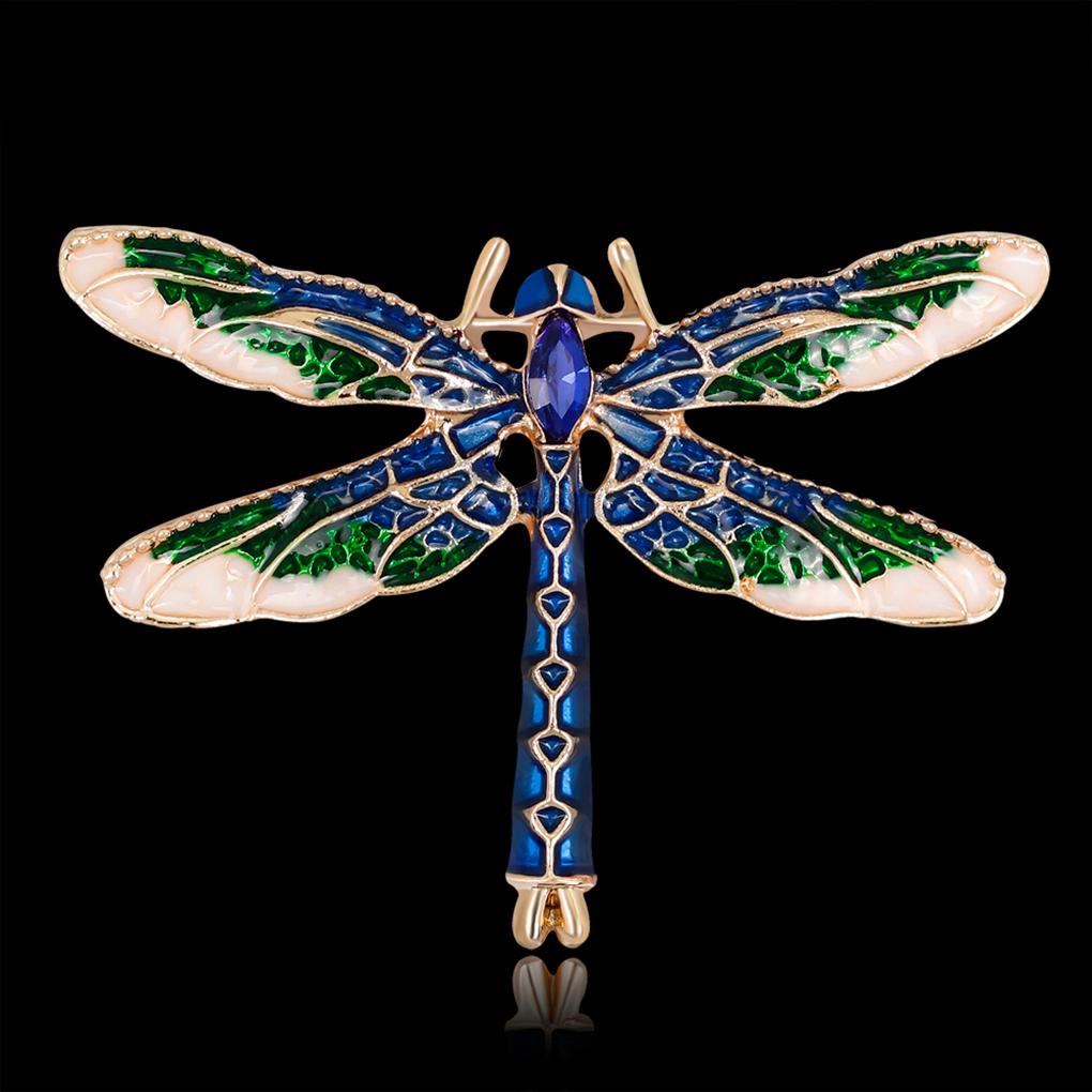 Women Rhinestones Clothes Brooch Insect Shaped Alloy Scarf Pin Girls Shirt Breastpin Corsage Badge