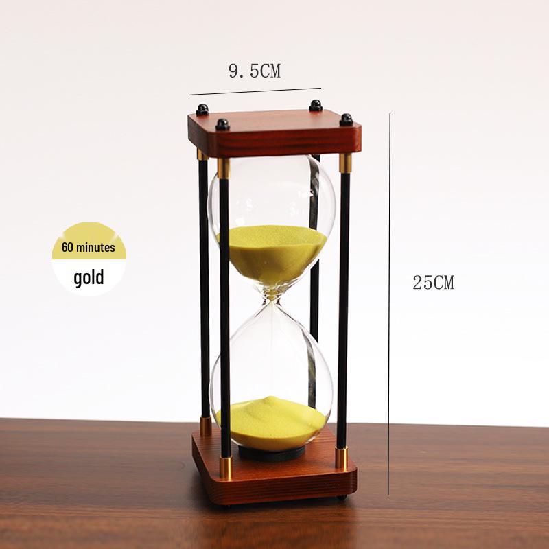Retro Glass Hourglass Timer - 30 or 60 Minutes Desktop Ornament, Perfect for Graduation Gifts