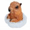 Groundhog Statue Adorable Fade Proof Resin Groundhog Sculpture for Outdoor Garden Lawn Ornament