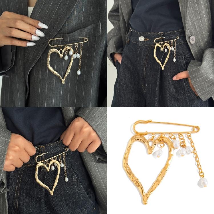 Dateless Heart Anstecknadel für Damen Herren Zarter Schmuck Geschenk für Weihnachten Verlobung Freundschaft Andenken