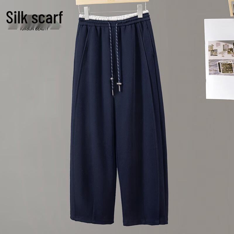 

Women s Elastic Waist High-Waist Loose Fit Drawstring Casual Pants M